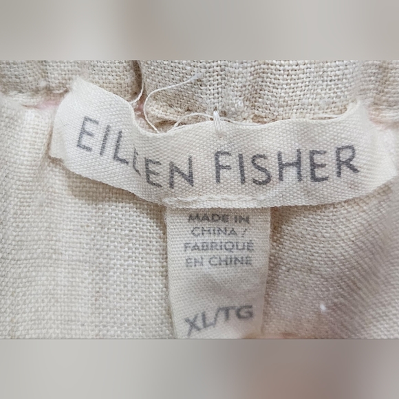 Eileen Fisher tan 100% organic cotton pull on ankle pants women's size XL - Picture 8 of 8